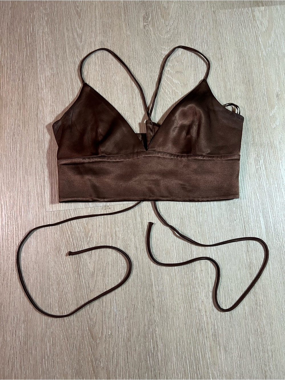 Zara Summer Festival Adjustable Bralette with Tie Back Straps Women’s Small